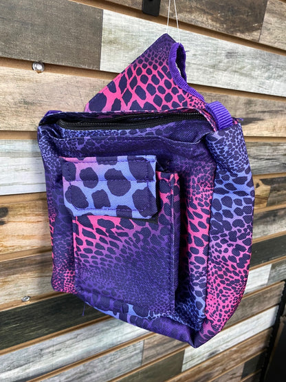 USED  Pink and Purple Horn Bag