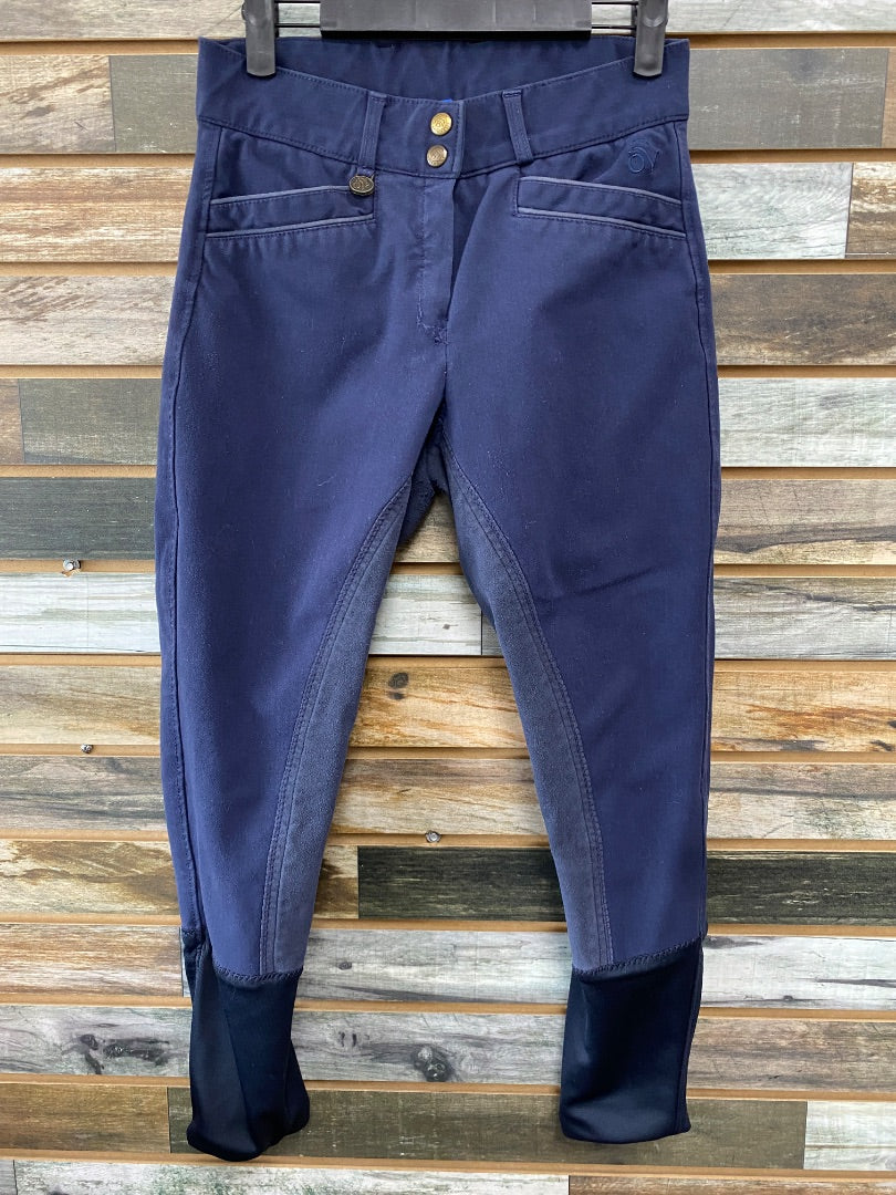 USED Ovation Full Seat Breeches 28R Navy Blue