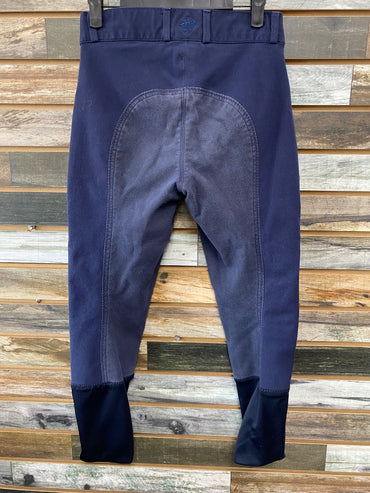 USED Ovation Full Seat Breeches 28R Navy Blue