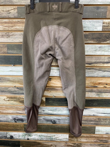 USED Ovation Full Seat Breeches 28R Grey