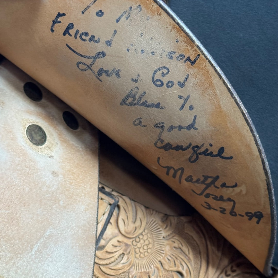 USED Circle Y Signed Martha Josey Barrel Saddle 14.5" Light Oil