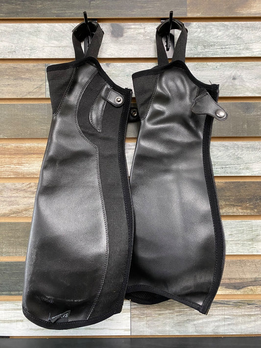 USED Saxon Ladies Half Chaps Medium Black
