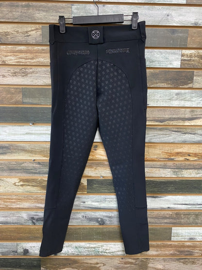 USED Free Ride Equestrian Full Seat Breeches 28 Black