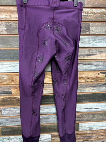 USED Ovation Fullseat Silicone Riding Tights Medium Purple