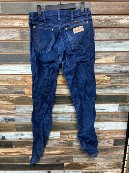 USED Wrangler Straight Leg Demin 30x34 Dark Blue