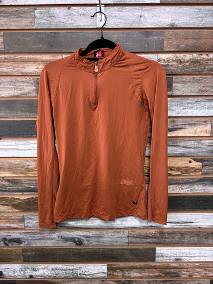 USED HKM Long Sleeve Sunshirt Small Burnt Orange