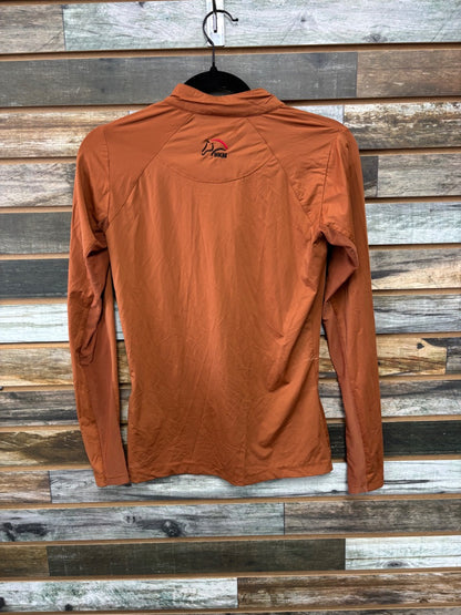 USED HKM Long Sleeve Sunshirt Small Burnt Orange