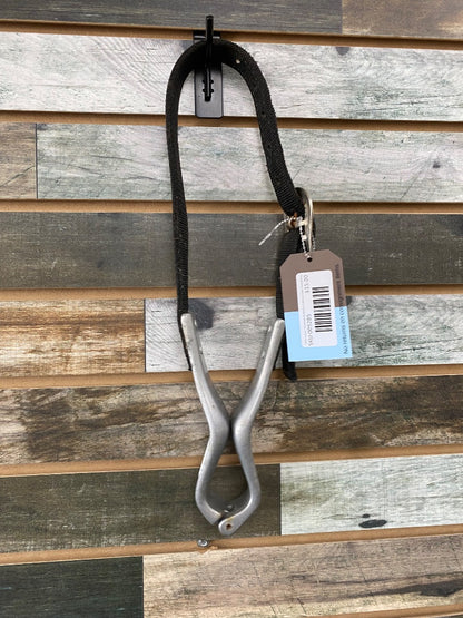 USED Golden Horseshoe Equestrian Cribbing Collar Horse Black/Silver