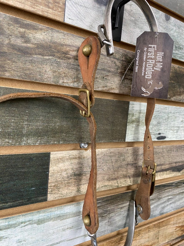 USED Golden Horseshoe Equestrian Western Spurs With Small Rowels And Straps Large Silver/Brown