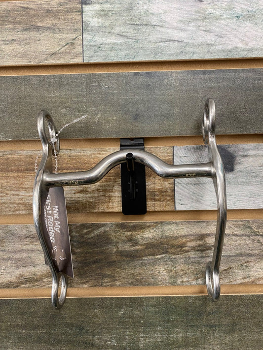 USED Golden Horseshoe Equestrian Curb Bit Medium Port 5 1/2” Silver