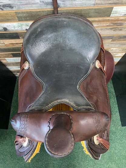 USED Riders Choice Western Trail Saddle 15" Dark Oil