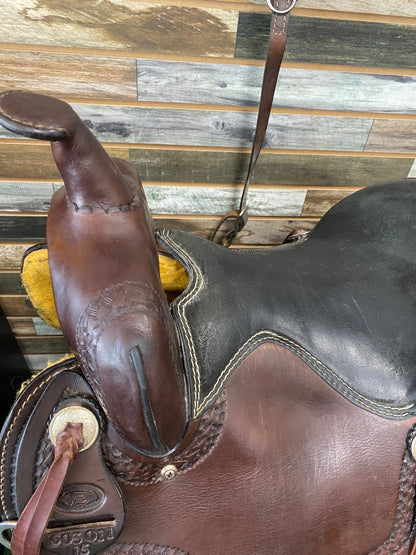 USED Riders Choice Western Trail Saddle 15" Dark Oil