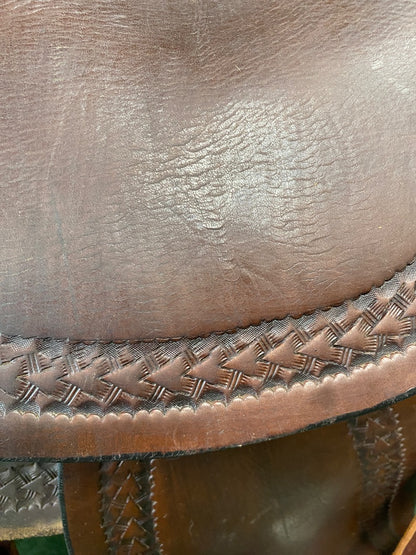 USED Riders Choice Western Trail Saddle 15" Dark Oil