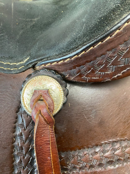 USED Riders Choice Western Trail Saddle 15" Dark Oil
