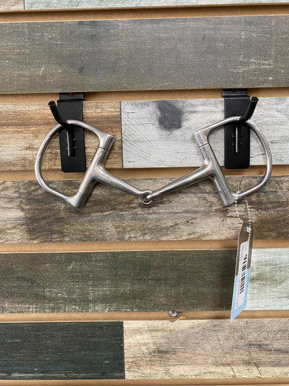 USED Golden Horseshoe Equestrian Hunter D-Ring Snaffle Bit 4 3/4” Silver