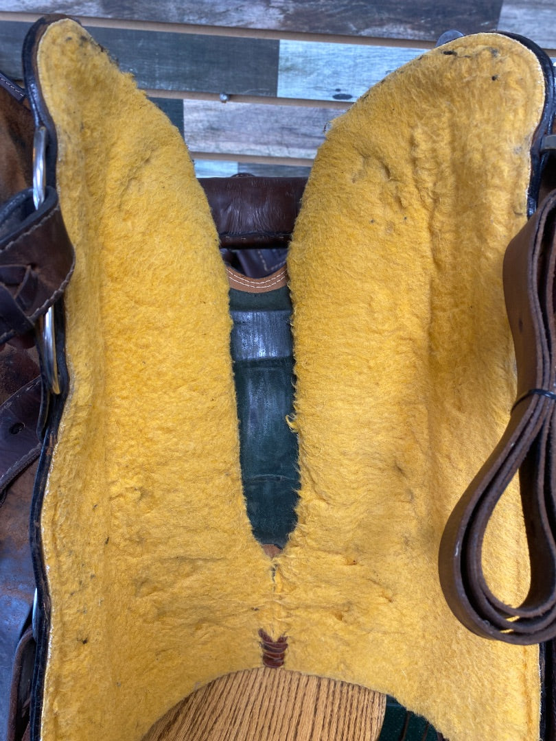 USED Riders Choice Western Trail Saddle 15" Dark Oil