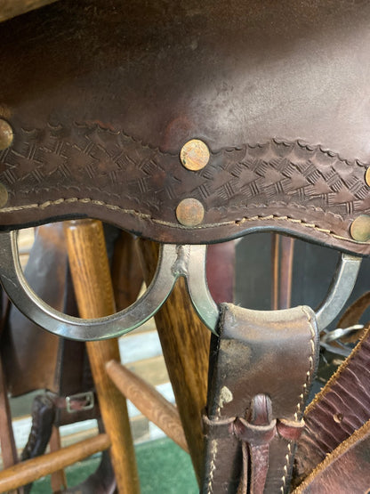 USED Riders Choice Western Trail Saddle 15" Dark Oil