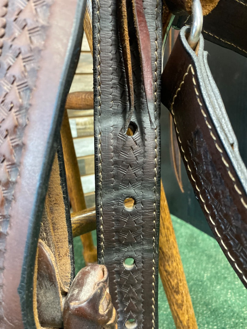 USED Riders Choice Western Trail Saddle 15" Dark Oil