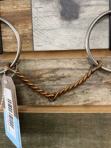 USED Reinsman O-Ring Snaffle Copper Twist Mouth 5” Silver/Copper