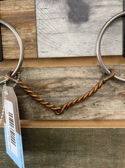 USED Reinsman O-Ring Snaffle Copper Twist Mouth 5” Silver/Copper