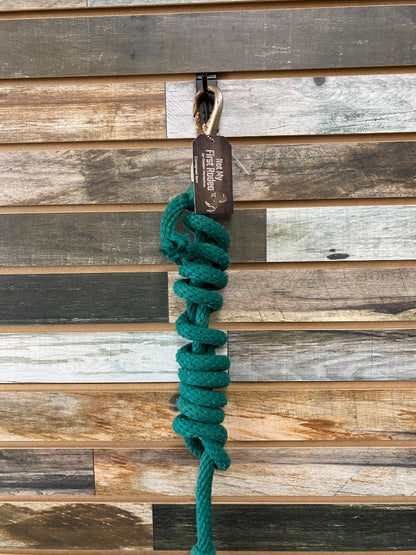 USED  Cotton Lead Rope  Dark Green