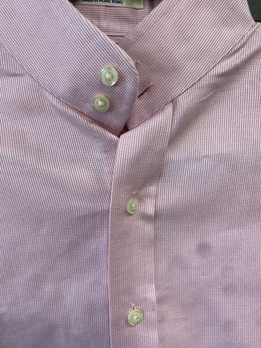 USED Essex Signature Collection Western Button Down Shirt 38 Baby Pink with stripes