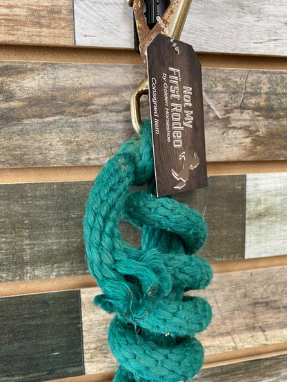 USED  Cotton Lead Rope  Dark Green