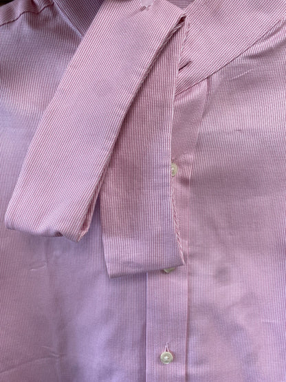 USED Essex Signature Collection Western Button Down Shirt 38 Baby Pink with stripes
