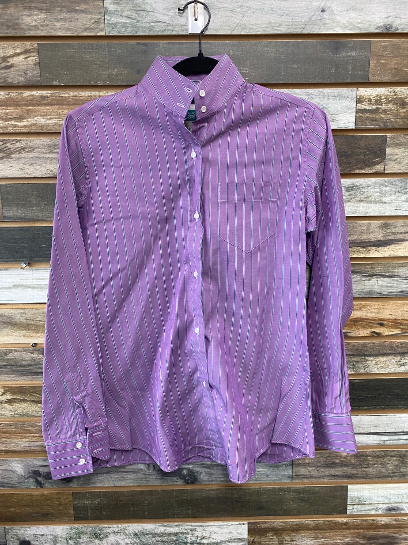 USED Vanteal Shirt Co Long Sleeve Button Down 14/36 Purple/Blue