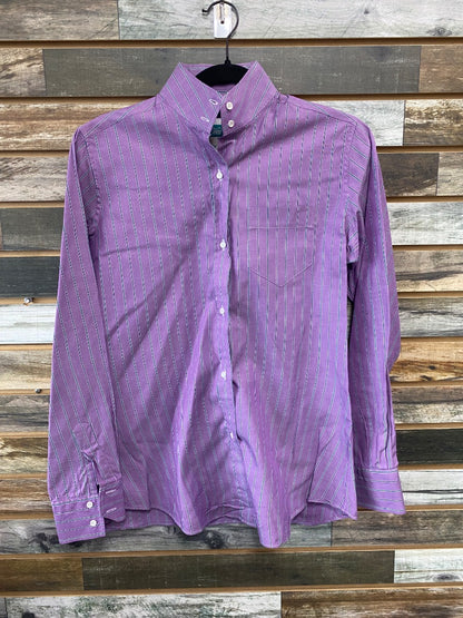 USED Vanteal Shirt Co Long Sleeve Button Down 14/36 Purple/Blue