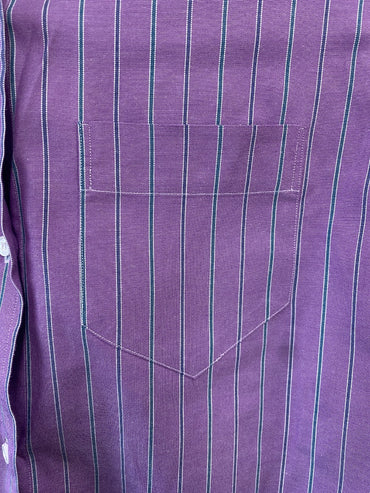 USED Vanteal Shirt Co Long Sleeve Button Down 14/36 Purple/Blue