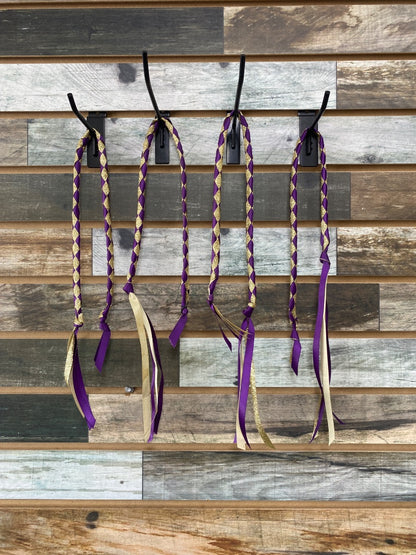 USED  Custom Mane Ribbons  Purple/Gold