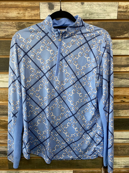 USED Blue Bit SanSoleil Sunshirt Womens Large