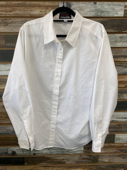 USED Hobby Horse Ladies Western Long Sleeve Show Shirt XXL White