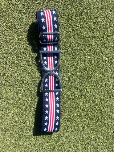 Stirrup belt buckle with America flag adjustable ￼