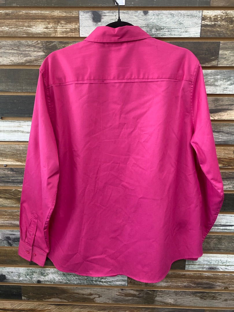 USED Hobby Horse Ladies Western Long Sleeve Show Shirt XXL White