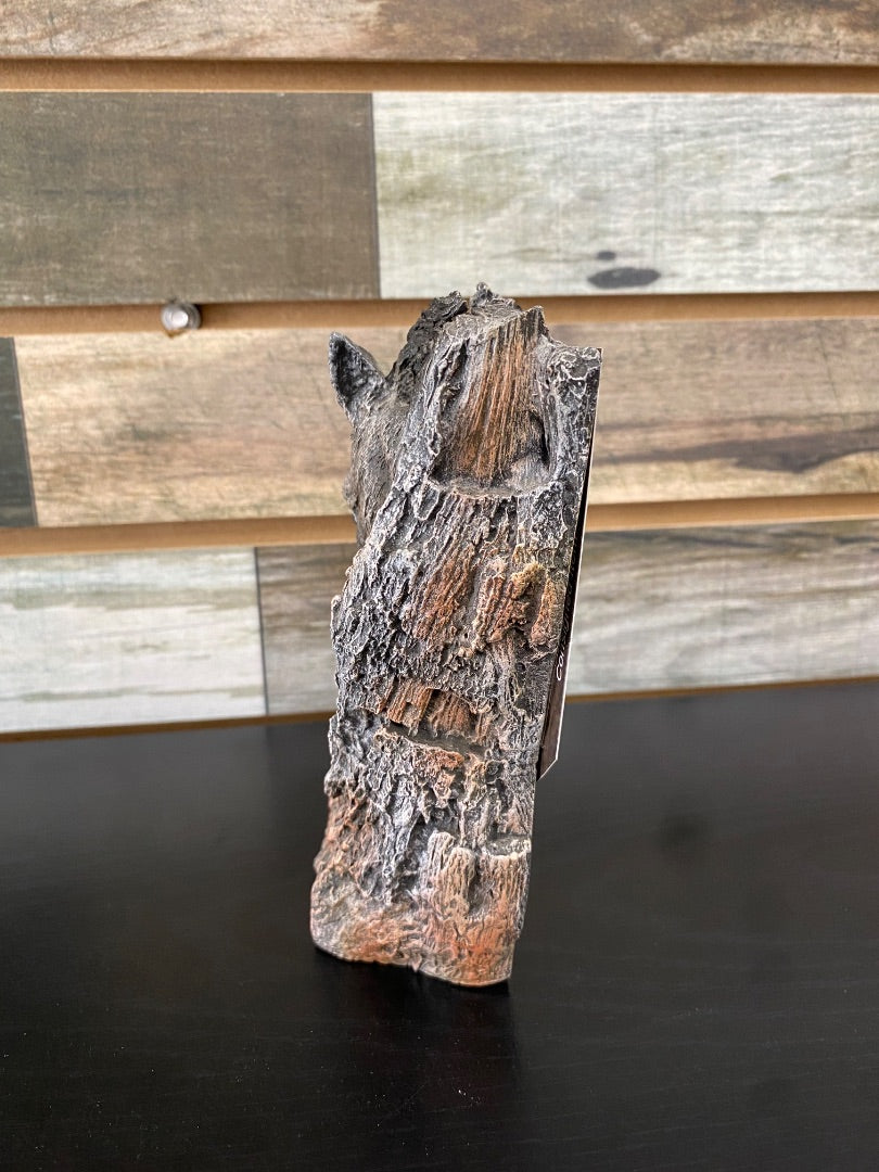 USED  Wood Texture Horse Head Statue