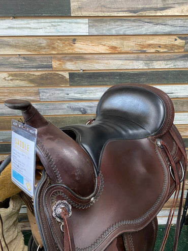 USED Circle Y Omaha Flex2 Trail Saddle 16" Dark Oil