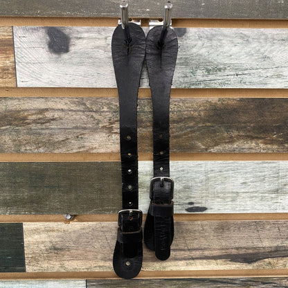 USED Circle Y Ladies Western Spur Straps Ladies Black