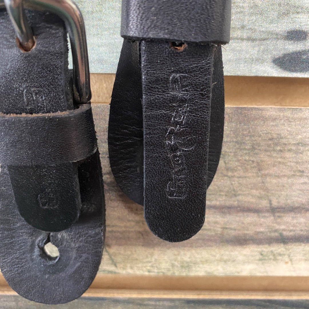 USED Circle Y Ladies Western Spur Straps Ladies Black