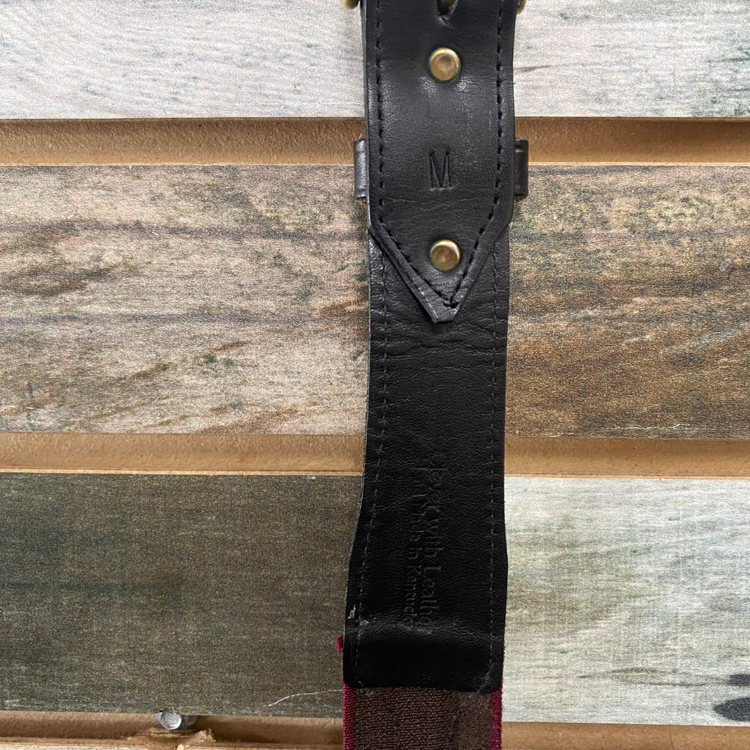 USED Clever with Leather Ladies English Belt Medium Brown/Red
