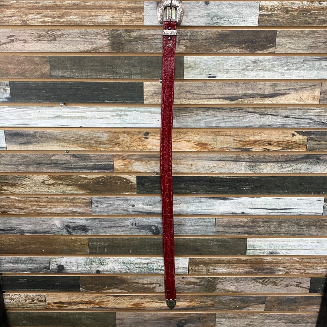 USED Ariat Ladies Western Belt 34" Burgundy
