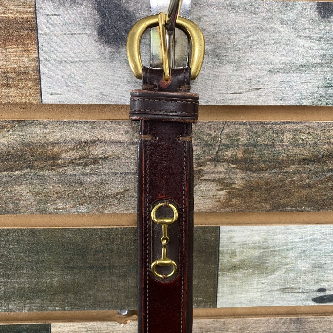 USED Noble Outfitters Ladies English Belt with Bits Large Brown