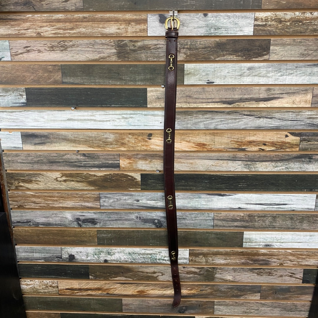 USED Noble Outfitters Ladies English Belt with Bits Large Brown