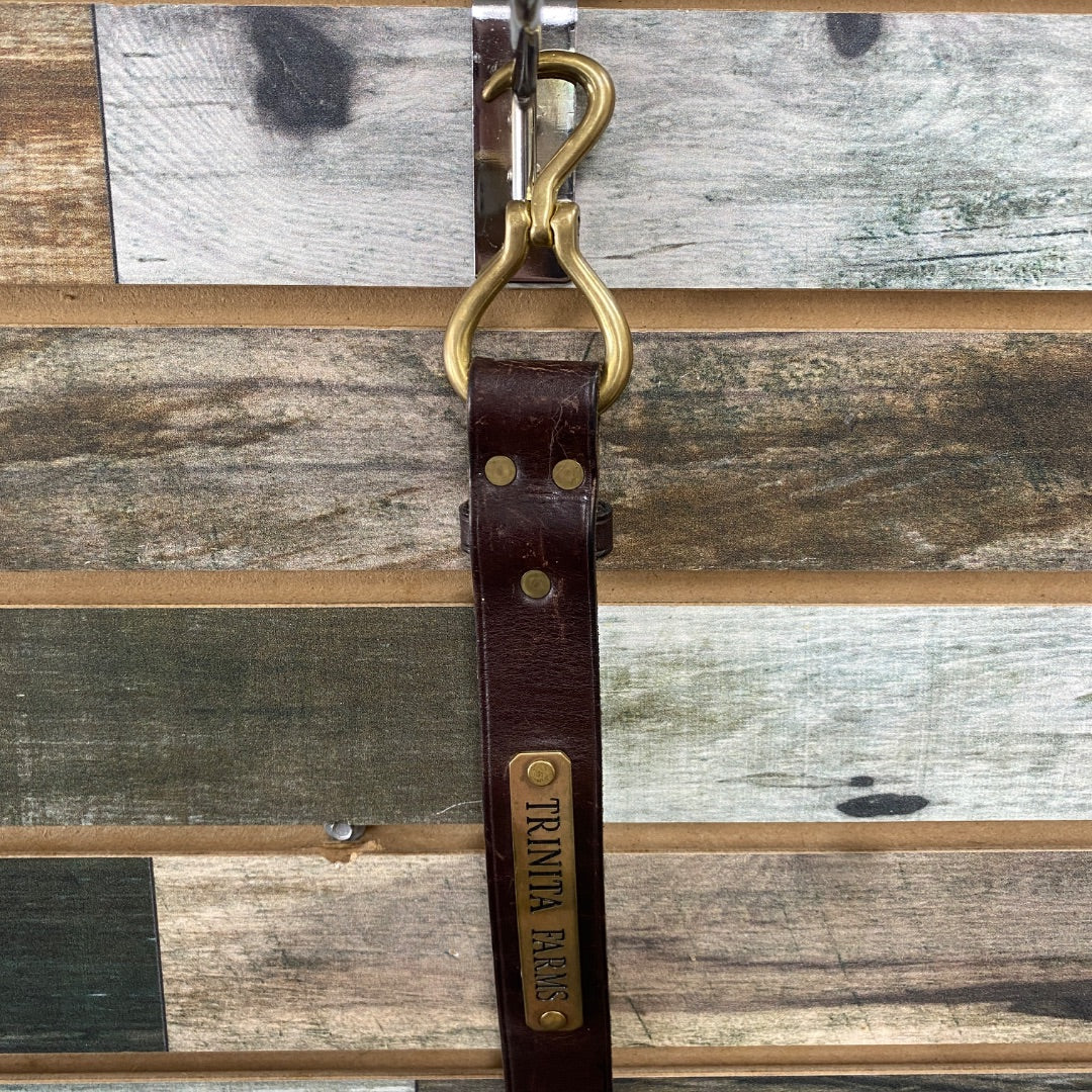 USED Blue Grass Belts Ladies English Leather Belt 36" Brown