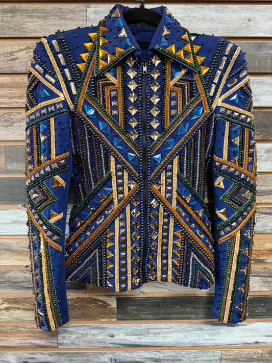 USED "The Ella" Beaded Quaintrelle Performance Wear Western Showmanship Top