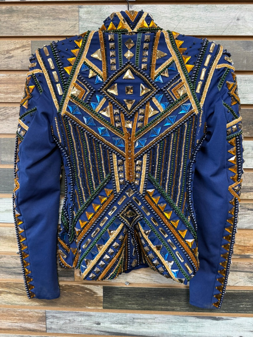 USED "The Ella" Beaded Quaintrelle Performance Wear Western Showmanship Top