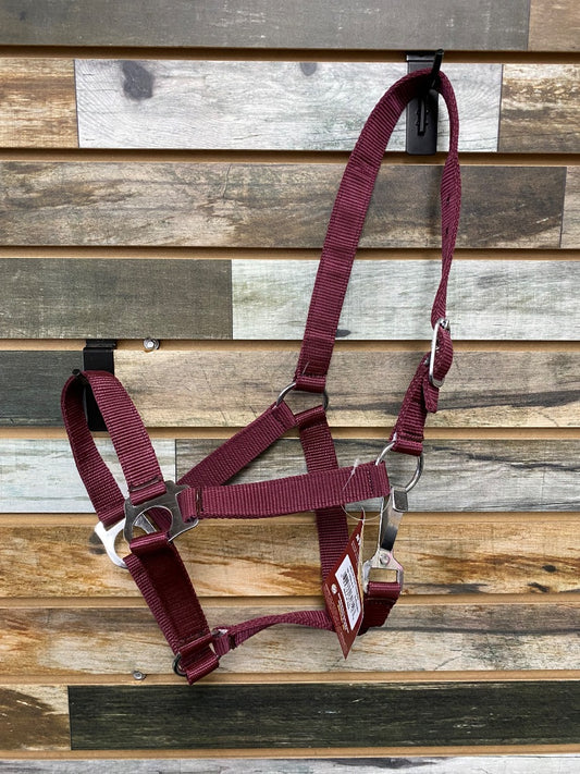 USED NWT Nylon Halter Pony Burgundy