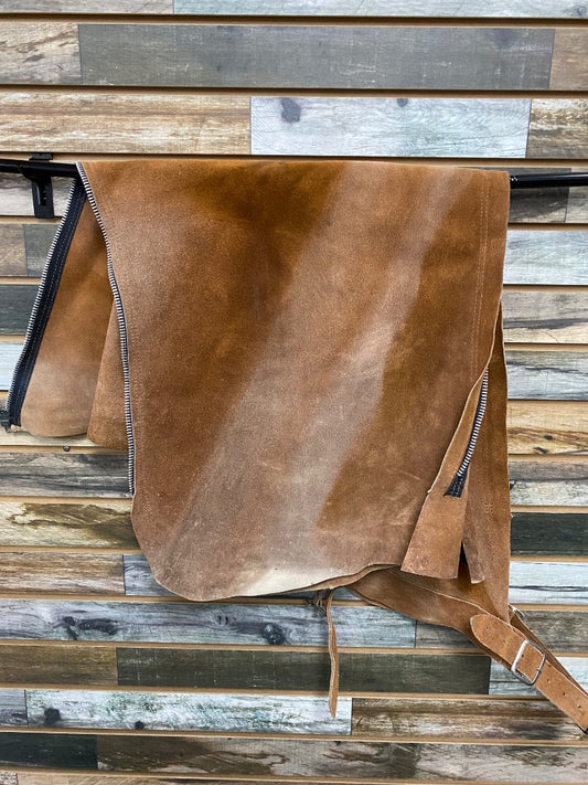 USED Whitman Ladies Western Chaps Large Brown