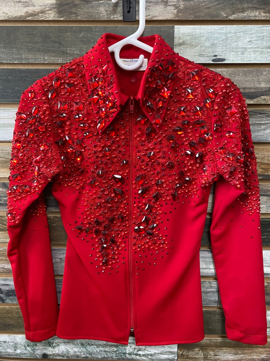 USED Show-Off Designs Youth Western Show Top and Pants Youth X-Small Red